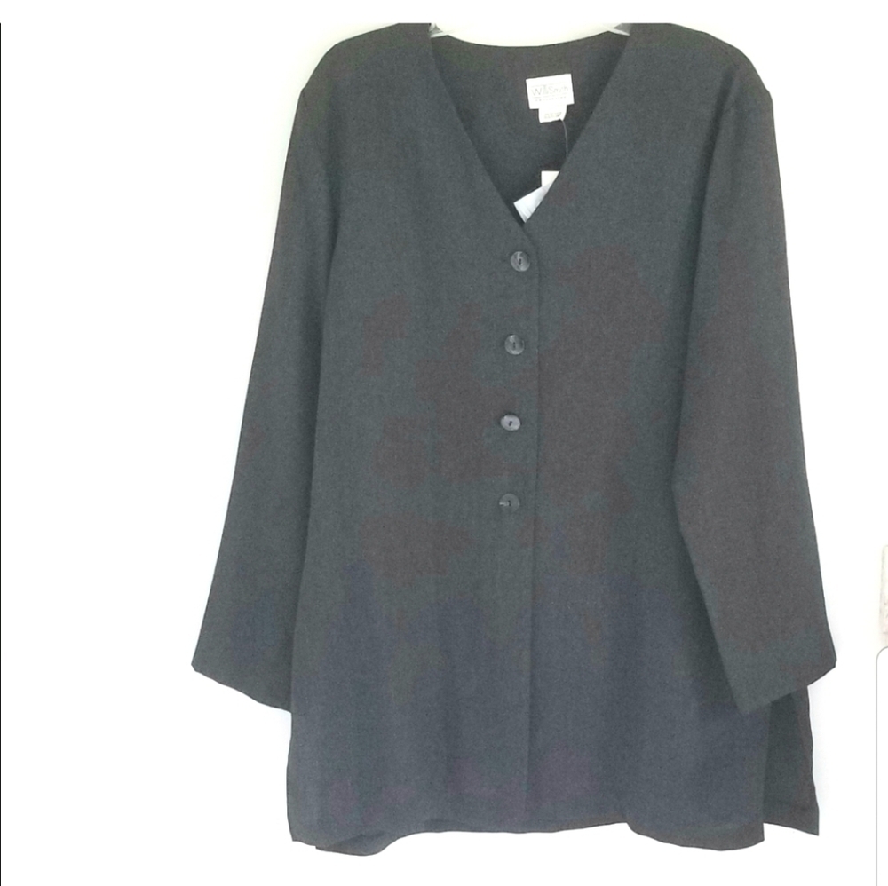 Willi Smith NWT gray long blazer